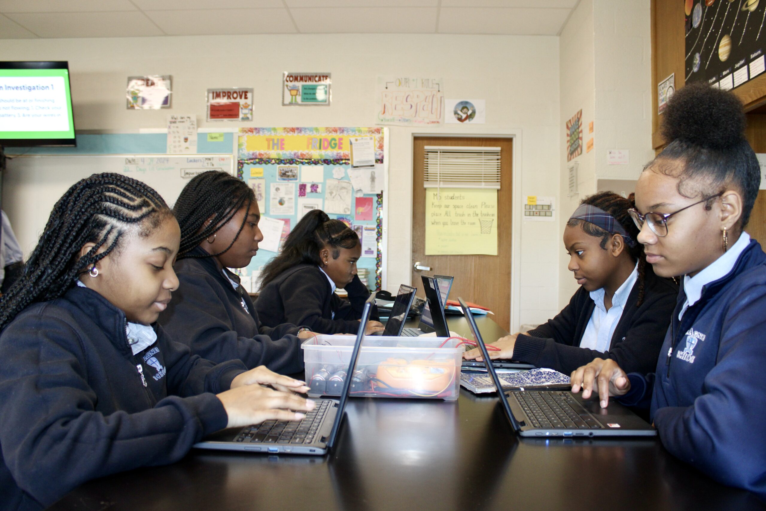 Private Middle School Students at St. Agnes School in Catonsville, MD 